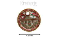 Divine Aura – Handcrafted Marble Pooja Thali