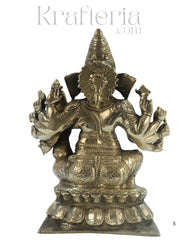 Handcrafted Brass Siddhi Ganapathi – Symbol of Wisdom and Prosperity