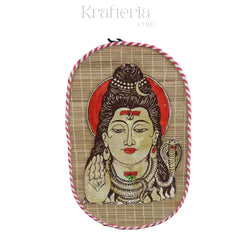 Lord Shiva Bamboo Wall Decoration – Handmade Spiritual Art Sargaalaya