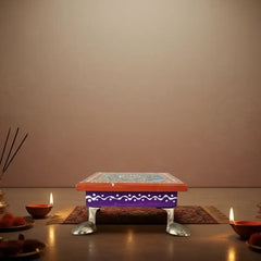 Hand-Painted Wooden Stool | Decorative Handmade Furniture maruthi handicrafts