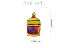 Wooden Sindoor/Kumkuma Holder – Hand-Painted Design