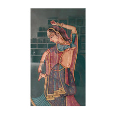 Graceful Radha - A Miniature Painting Paintings