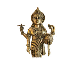 Standing Brass Idol of Lord Dhanvantari Brass Ware