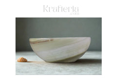 Artisan Marble Bowl – Ideal for Kitchen, Décor, or Ritual Use Marble Soft Stone