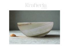 Artisan Marble Bowl – Ideal for Kitchen, Décor, or Ritual Use