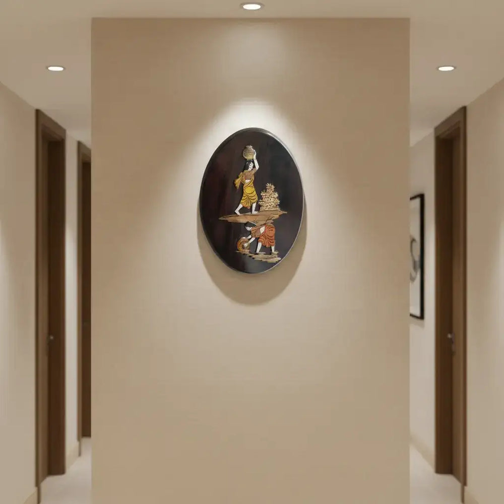 Rosewood Oval Frames with Inlay Work – Classic Wooden Art for Gifting Inlay Art