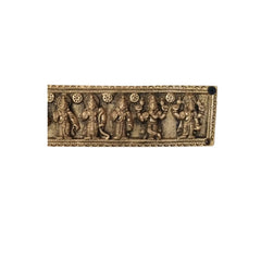 Brass Dashavatara Wall Hanging - Ten Avatars of Lord Vishnu Art Brass Ware