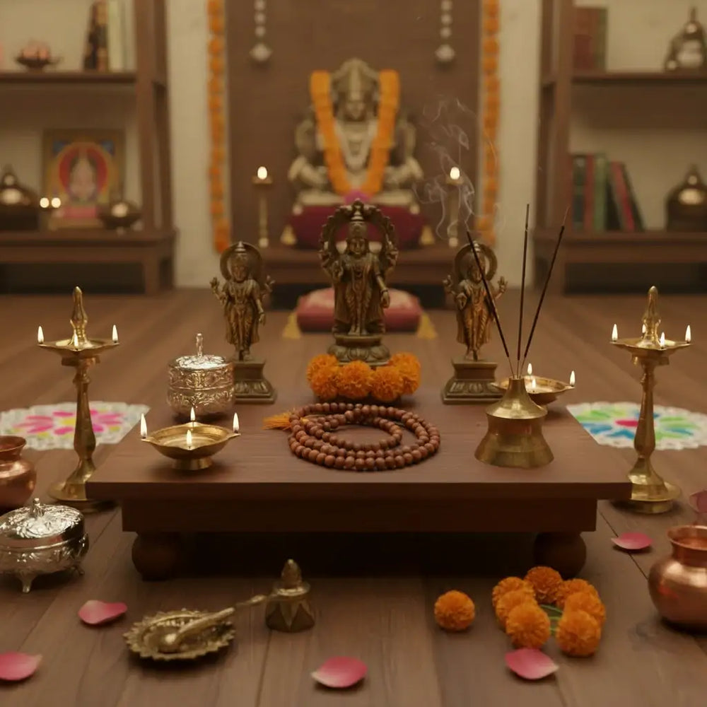 Natural sandalwood Japa Mala with tassel for meditation, prayer, and spiritual practices