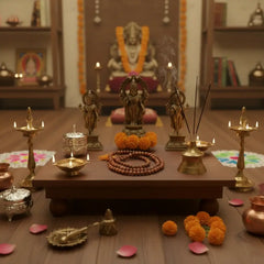 Natural sandalwood Japa Mala with tassel for meditation, prayer, and spiritual practices