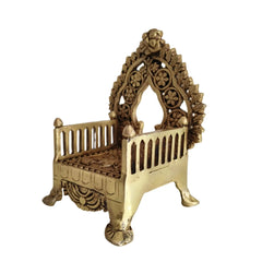 Brass Miniature Throne Simhasan – Handcrafted Traditional Indian Simhasana for Idols Brass Ware