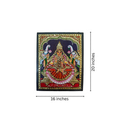 Elegant Laxmi Devi Thanjavur Painting – Vibrant & Detailed Artwork