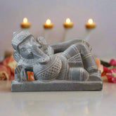 Lord Ganesha in Sleeping Pose – Soft Stone Decorative Idol
