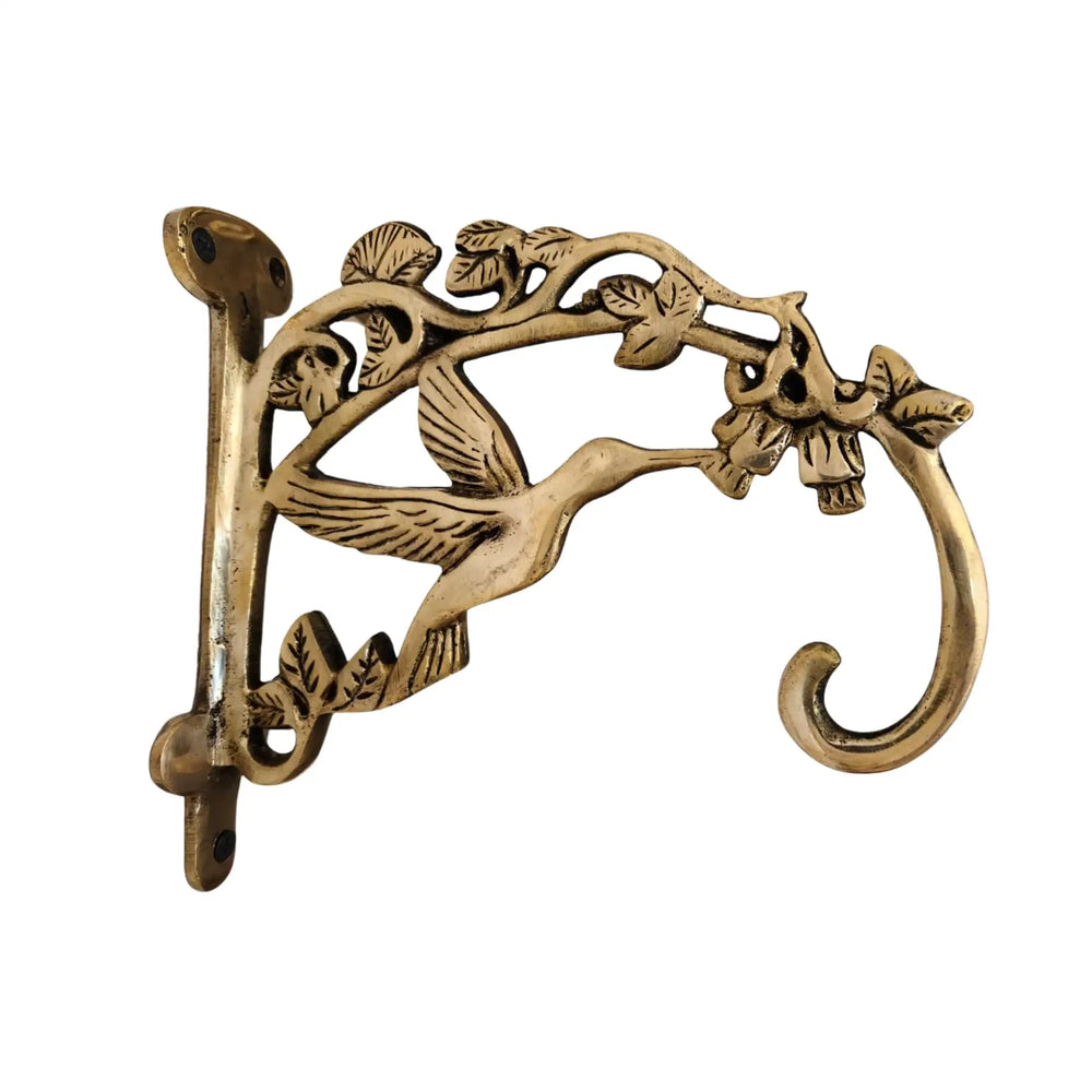 Ornate Antique Brass Wall Mounting Hanging Bracket Brass Ware