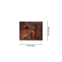 A Rural Indian Couple - Traditional Miniature Painting Paintings