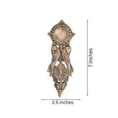 Handcrafted Brass Peacock Wall-Mounted Diya and Aarti Lamp