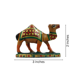 Hand-Painted Wooden Camel – Artisan Decorative Figurine