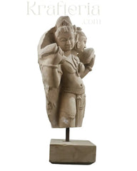 Ardhanarishvara - The Unity of Shiva and Parvathi Sand Stone