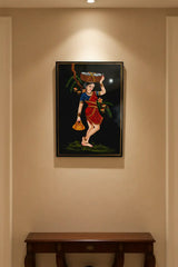 Traditional Fisherwoman Nirmal Painting Paintings