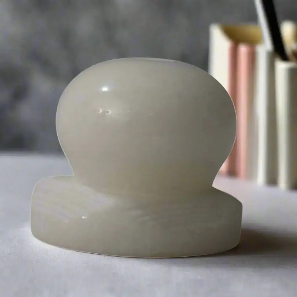 Elegant Marble Paperweight – Handcrafted Desk Accessory Marble Soft Stone