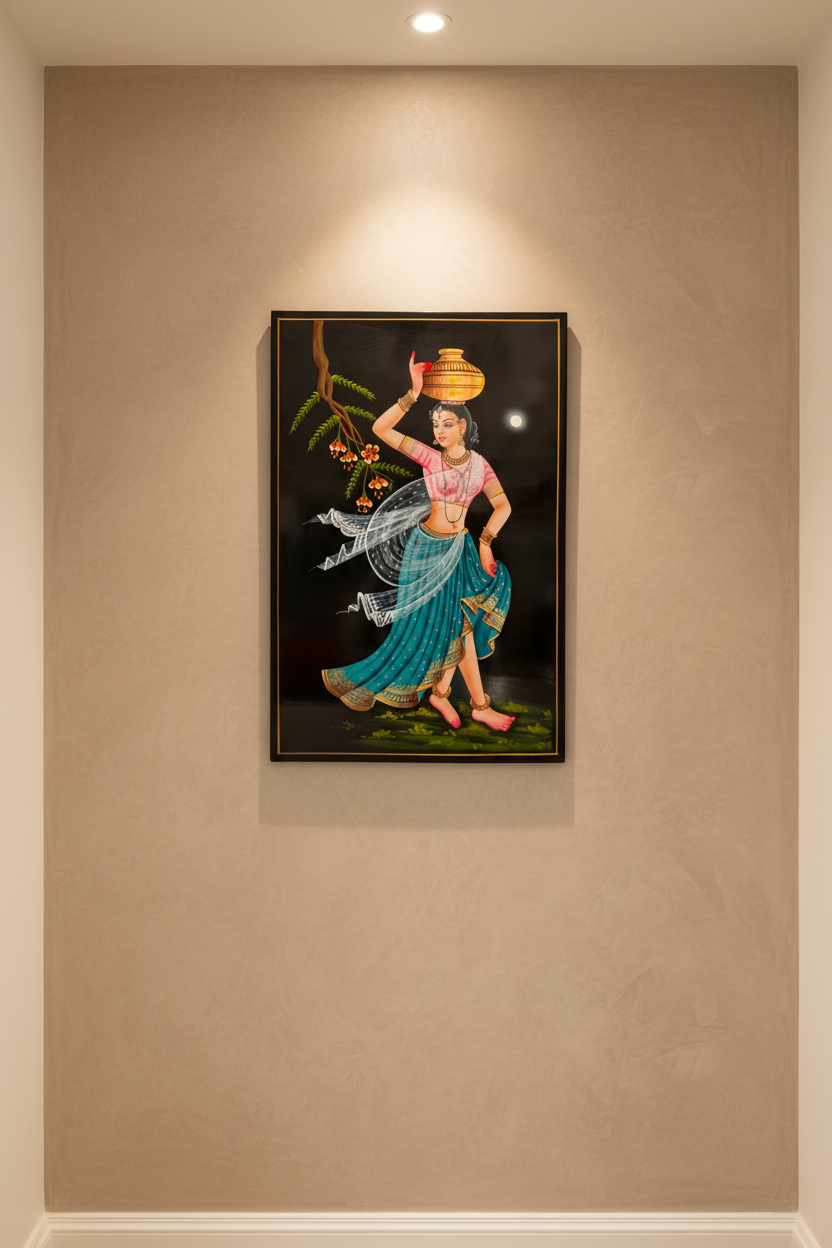 Rural Woman with Water Pot – Nirmal Painting Paintings