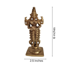 Graceful Brass Lady with Diya – Symbol of Devotion and Radiant Light from Aligarh