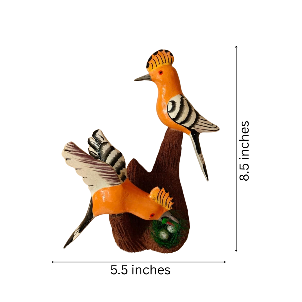 Indian folk art Nirmal wooden bird wall hanging