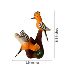 Indian folk art Nirmal wooden bird wall hanging