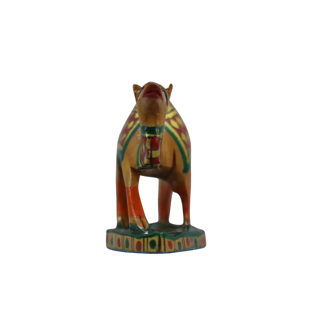 Hand-Painted Wooden Camel – Artisan Decorative Figurine Wooden Decorative