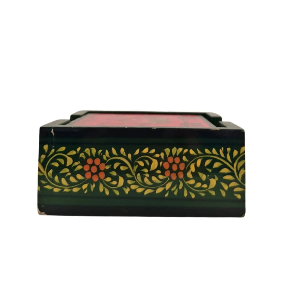 Hand-Painted Wooden Tea Coasters | Set of Decorative Drink Mats maruthi handicrafts