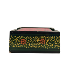 Hand-Painted Wooden Tea Coasters | Set of Decorative Drink Mats