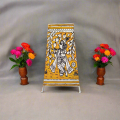 Celestial Love – Radha Krishna Leather Puppetry Design | Bed Lamp Leather Paintings