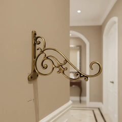 Ornate Antique Brass Wall Mounting Hanging Bracket Brass Ware