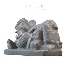 Lord Ganesha in Sleeping Pose – Soft Stone Decorative Idol belur shanker