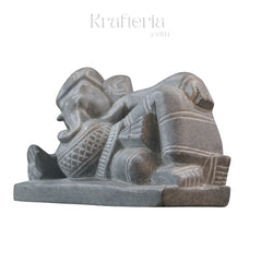 Lord Ganesha in Sleeping Pose – Soft Stone Decorative Idol