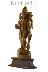 Elegant Narayana Sculpture – Shivani Wood & Rosewood Base Masterpiece