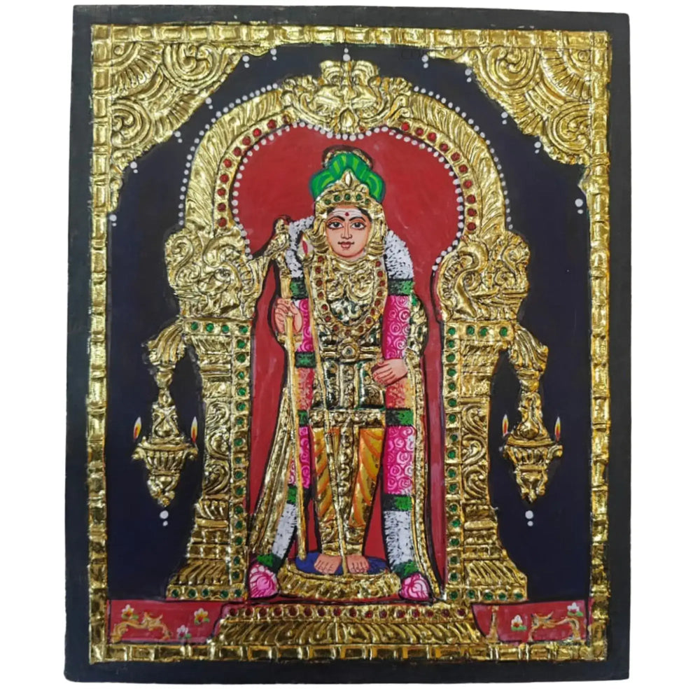 Thanjavur Style Subramanya Swamy Painting – Classic Cultural Decor Thanjavur Painting