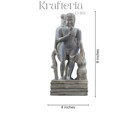 Two-Sided Figures Sculpture – Dual-Faced Artistic Masterpiece softstone