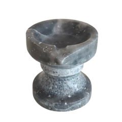 Black Marble Diya with Stand – Oil Lamp for Pooja & Home Décor Marble Soft Stone