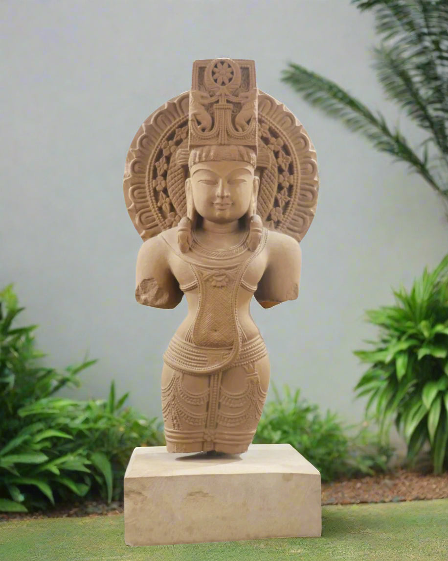 The Eternal Radiance - A Sculpture of Surya the Sun God Sand Stone