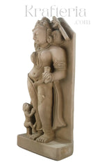 Mother and Child - A Posture of Khajuraho sculpture Sand Stone