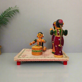 Etikoppaka Lacquer Village Scene - Traditional Women and Pot Diorama