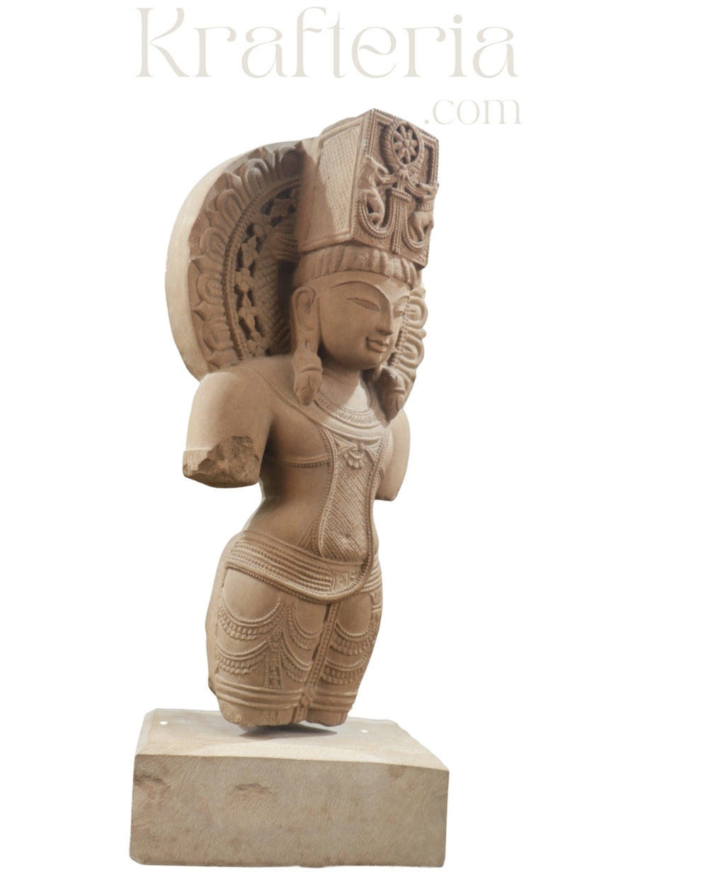 The Eternal Radiance - A Sculpture of Surya the Sun God Sand Stone