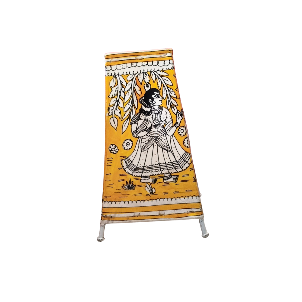 Celestial Love – Radha Krishna Leather Puppetry Design | Bed Lamp Leather Paintings