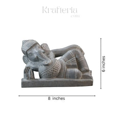 Lord Ganesha in Sleeping Pose – Soft Stone Decorative Idol belur shanker