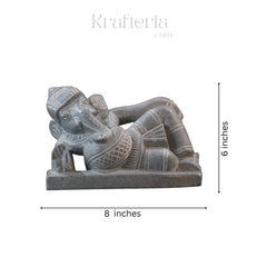 Lord Ganesha in Sleeping Pose – Soft Stone Decorative Idol