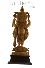Elegant Narayana Sculpture – Shivani Wood & Rosewood Base Masterpiece