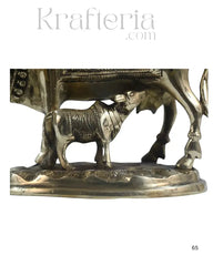 Divine Brass Kamadhenu with Calf – Sacred Vastu and Pooja Idol Brass Ware