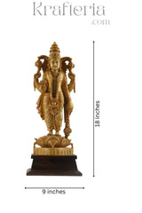 Elegant Narayana Sculpture – Shivani Wood & Rosewood Base Masterpiece
