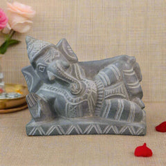 Lord Ganesha in Sleeping Pose – Soft Stone Decorative Idol