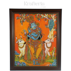 Nanda Gopala – Krishna in Vrindavan Pastures Paintings